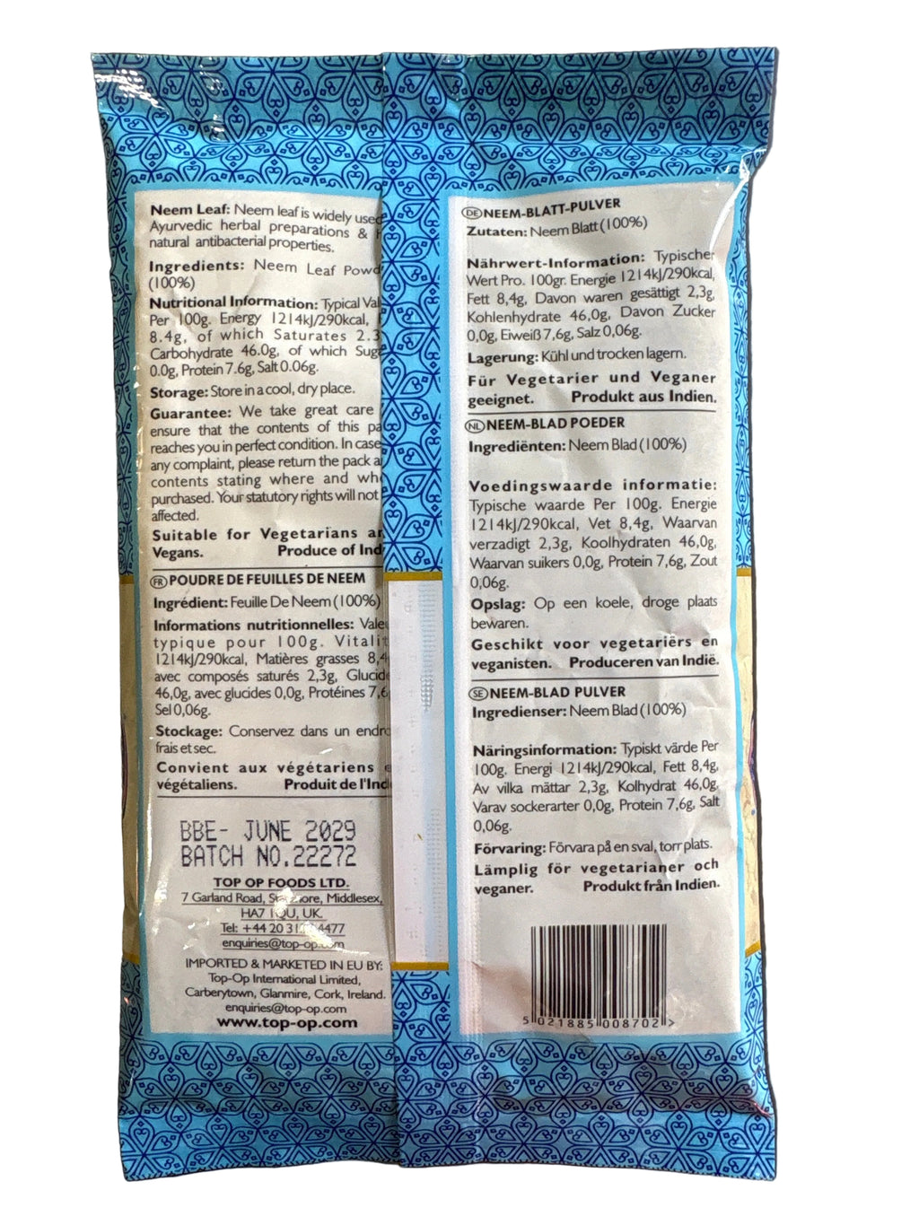 Top Op Neem Leaf Powder 100g