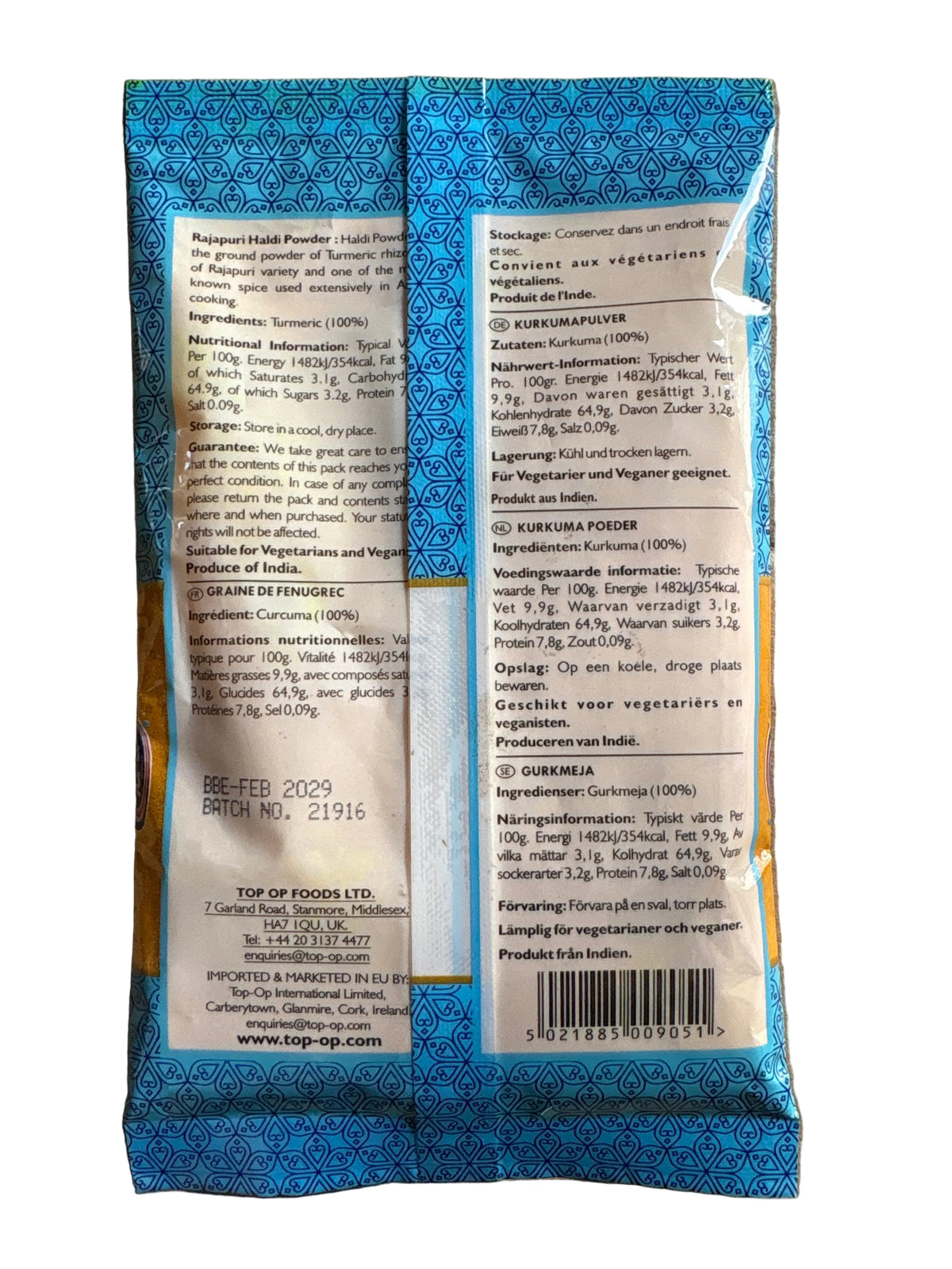 Top Op Rajapuri Haldi Powder 100g