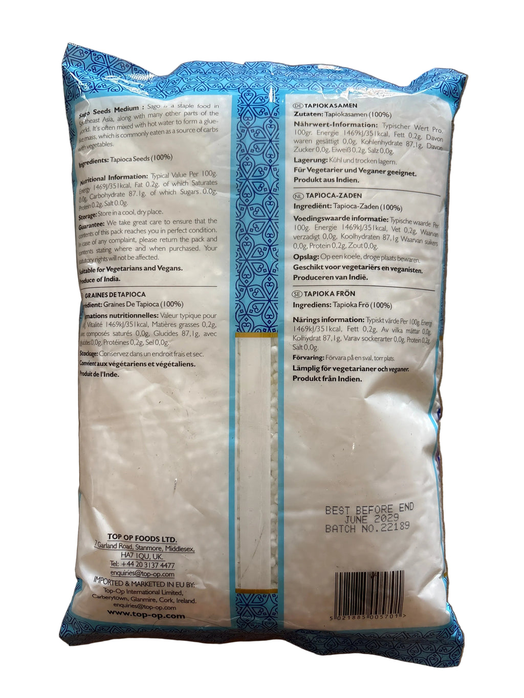 Top Op Sago Seeds Medium 1.5kg