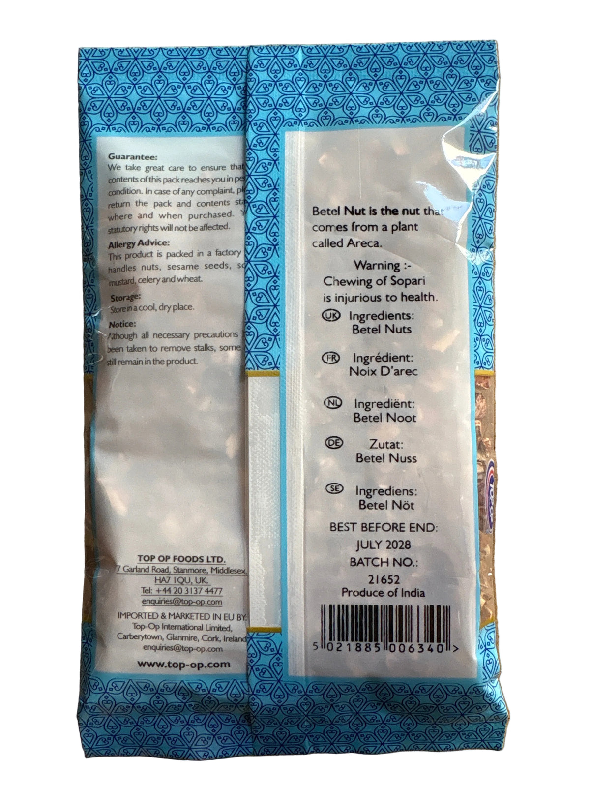 Top Op Sopari Tukda Unroasted 100g