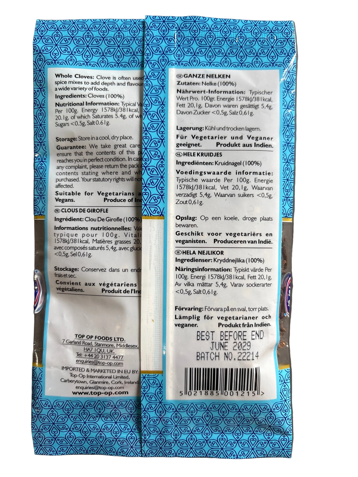 Top Op Whole Cloves 50g