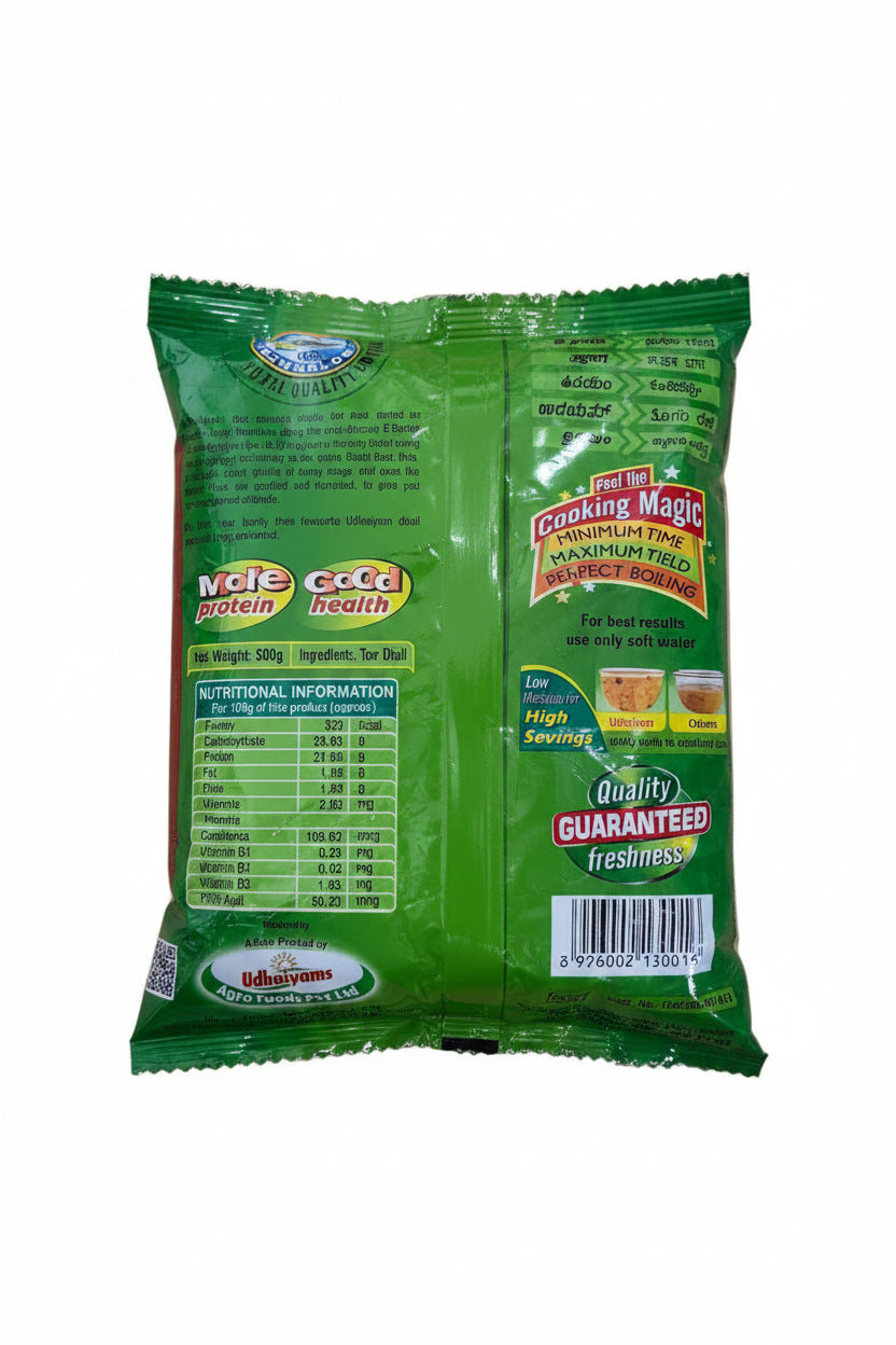 Udhaiyam Toor Dal Plain 500g