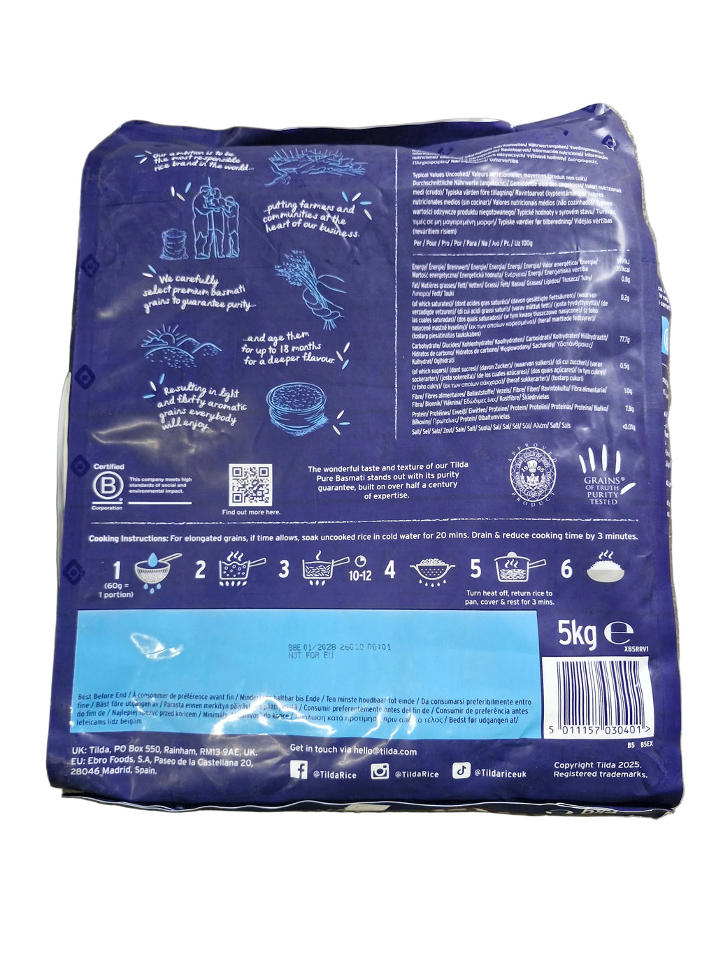 Tilda Pure Original Basmati Rice 5kg