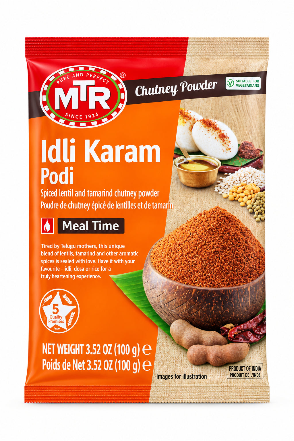 MTR Idli Karam Podi Chutney Powder 100g
