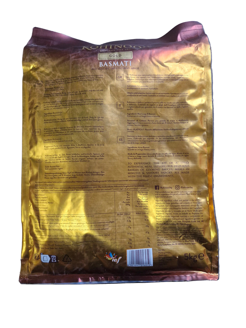 Kohinoor Gold Basmati Rice 5kg