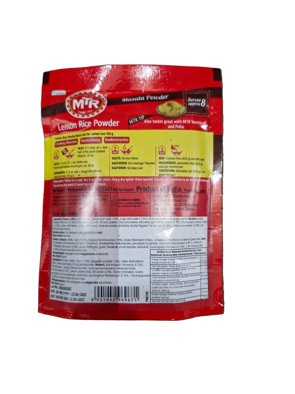 MTR Lemon Rice Masala Powder 100g