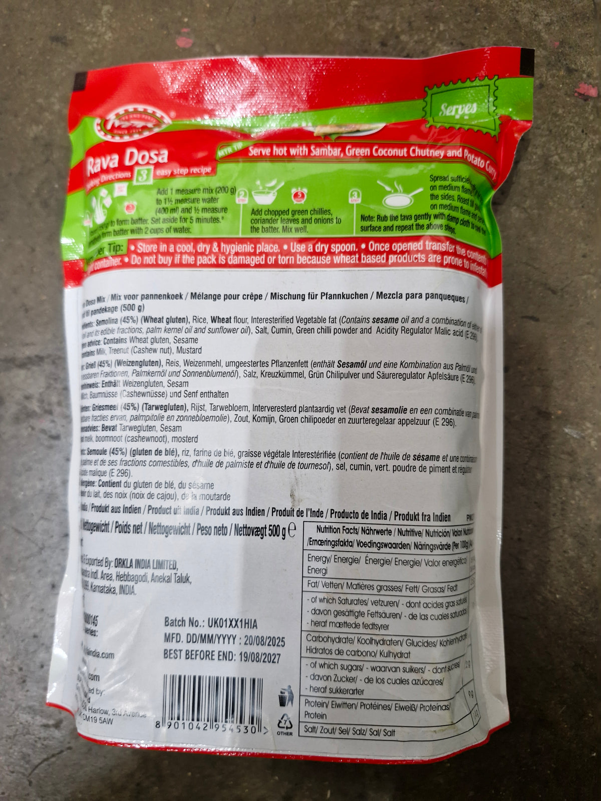 MTR Rava Dosa Ready Mix 500g