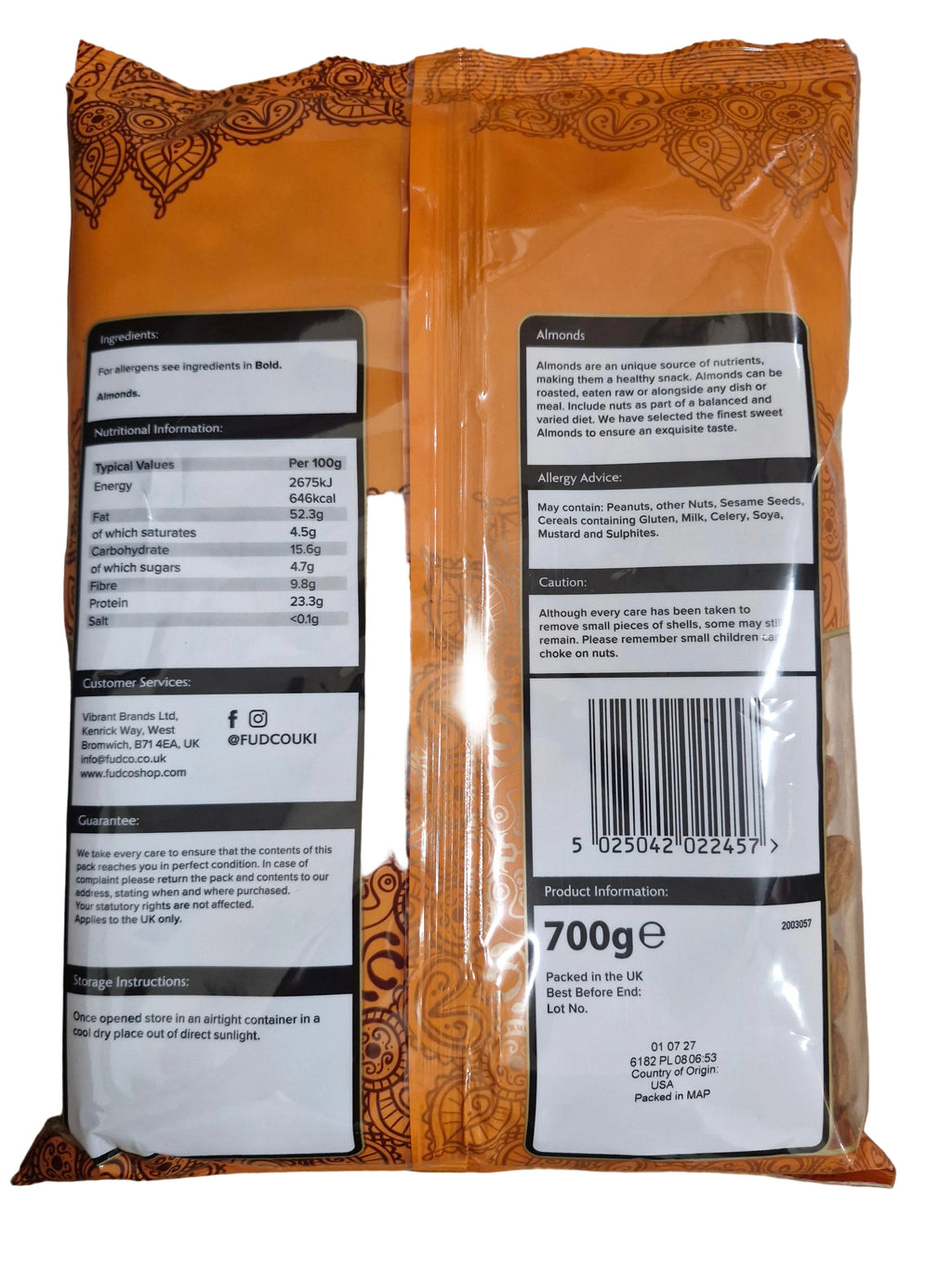 Fudco Almonds Premium Quality 700g