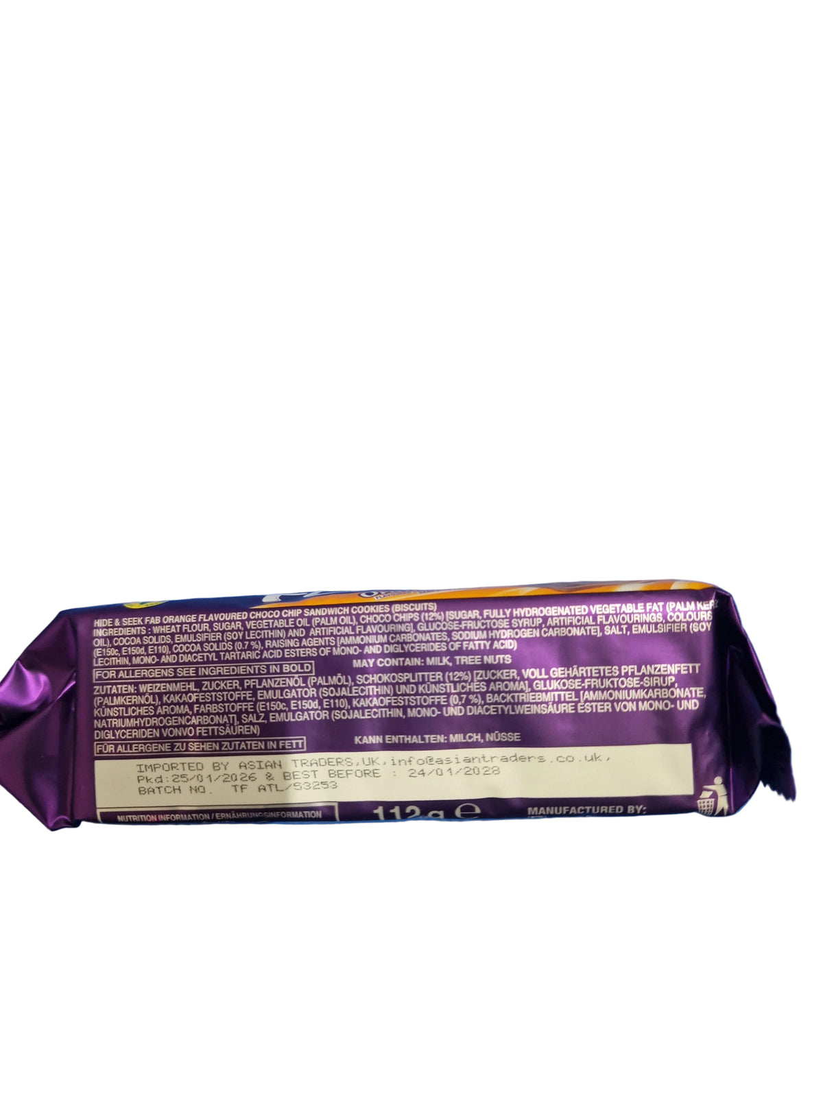 Parle Fab Orange Choco Chip Cookies 112g Mix & Match 2 For £2